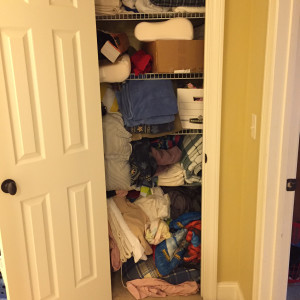 A typical closet in my house.